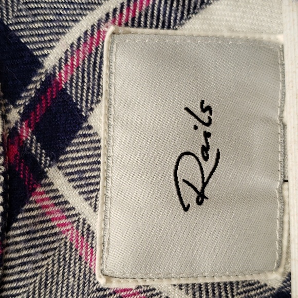 Rails Jordyn Plaid Sleeveless Button Down Midi Shirt Dress Tunic Top Women's XS - Picture 4 of 15